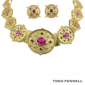 Theo Fennell Diamond, Sapphire & Tourmaline Jewellery Suite Theo Fennell Diamond, Sapphire & Tourmaline Jewellery Suite